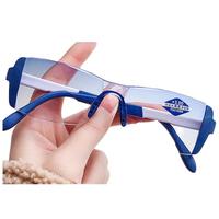 米奇啵啵 mikibobo双光老花镜S34-54老人男女通用耐磨远近可用超轻精准度数防蓝光 双光老花镜【仅眼镜】-蓝色 250度