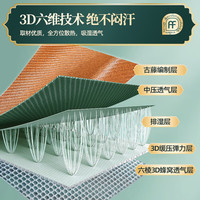 梦多福凉席藤席子夏天真抑菌然藤1.8x2米单人宿舍家用婴儿童软草席1.5米 金边升级-3倍加密+8D透气200*120