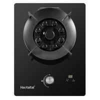 Haotaitai液化气燃气灶大火力家用猛火单眼灶台式嵌入式厨房玻璃猛火九头翻盖定时单灶炉具JZY-M1-D
