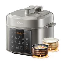 美的 浓香少盐电压力锅 5L 0氟含钛圆釜 一锅双胆  一键自动排气