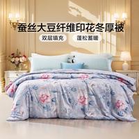 蚕丝被100%蚕丝冬被大豆被保暖被芯床上用品家用被子