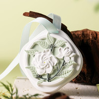 车载香薰室内石膏香水挂件 栀子花开