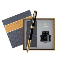 PARKER 派克 定制钢笔礼盒 卓尔丽雅黑金夹墨水笔+大雅礼盒-私人定制