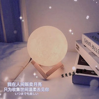 顺富美（SHUNFUMEI）创意ins台灯月球卧室床头柜小夜灯少女小灯星空投影梦幻 6.5CM(含支架) 暖光(光颜色)*1