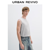 UR2025夏季男装时尚基础休闲纯色百搭圆领背心UMB450024 花灰 XS