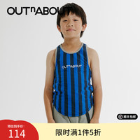 OUTnABOUT 出门走走 童装竖条纹背心纯棉背心亲肤休闲男童女童 藏蓝色 130cm