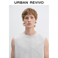 UR2025夏季男装时尚基础休闲纯色百搭圆领背心UMB450024 花灰 M