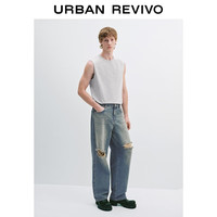 UR2025夏季男装时尚基础休闲纯色百搭圆领背心UMB450024 花灰 S