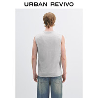 UR2025夏季男装时尚基础休闲纯色百搭圆领背心UMB450024 花灰 XL