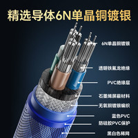 开博尔发烧级6N单晶铜镀银HIFI电源线CD机音响功放美标国标连接线