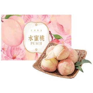 京觅 宁波奉化水蜜桃 8枚装 单果250-300g起 当季新鲜水果 源头直发 8粒装 单果5-6两