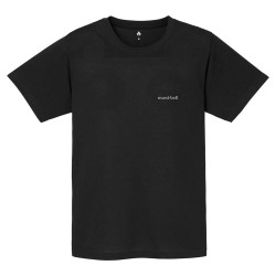 mont·bell 纯色短袖男款小logo运动速干T恤日系简约 1114686 BK黑色 L