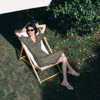 限尺码：纳薇 夏季漫茶歇裙复古灯笼袖浪漫抽褶碎花连衣裙