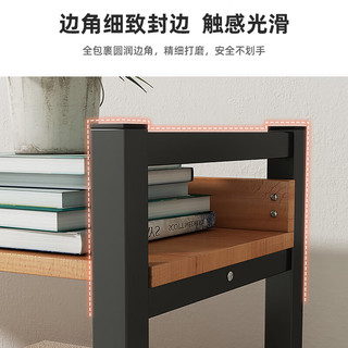 密林书架置物架落地多层收纳架客厅书柜家用货架放书储物 双4层120 双4层长120