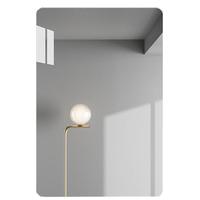 金画笔镜子卫生间贴墙挂墙浴室镜免打孔梳妆镜洗手间洗漱镜可尺寸 直角30*42【高清超白 免打孔】