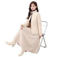 YAYA 鸭鸭羽绒服 女士短款羽绒服 DSD06A0080 灰绿色 M