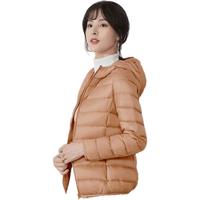 YAYA 鸭鸭羽绒服 女士短款羽绒服 DSD06A0080 桔色 XXL