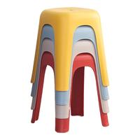 禧天龙加厚塑料凳简易高凳家用凳换鞋凳防滑凳餐凳浴室凳子踩脚凳马桶凳 高25CM 石青色【承重240斤】 四只装【可改色】