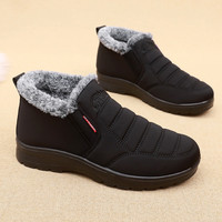 珍源祥 老北京布鞋男棉鞋冬季加绒保暖中老年爸爸鞋防水防滑老人鞋男棉靴