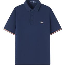 navigare 意大利小帆船棉质体恤衫男士高弹透气夏季凉感短袖POLO衫男装上衣 海军蓝 L /50