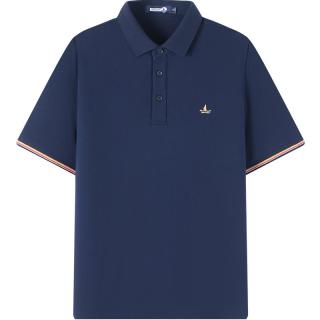 navigare 意大利小帆船棉质体恤衫男士高弹透气夏季凉感短袖POLO衫男装上衣 海军蓝 L /50