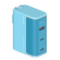  CukTech/酷态科 超级闪充 氮化镓三口充电器  三口（Type-C+USB-A口） 海湾蓝 单头 120W