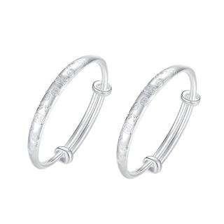 移动端、京东百亿补贴：周大生 平安福 婴儿足银镯一对 约22g