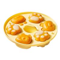 LOCK&LOCK 宝宝辅食模具婴儿蒸糕模具硅胶猫爪可蒸发糕工具儿童米糕定型磨具