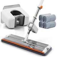 佳帮手平板拖把家用一拖净免手洗2025拖地吸水铝合金墩拖布洗拖一体 【40cm铝合金】4块布+免钉卡座