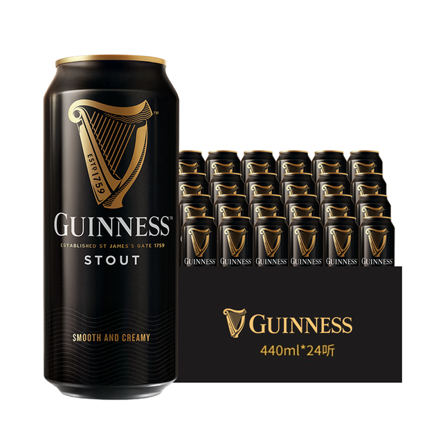 GUINNESS 健力士 司陶特黑啤酒440ml＊24听