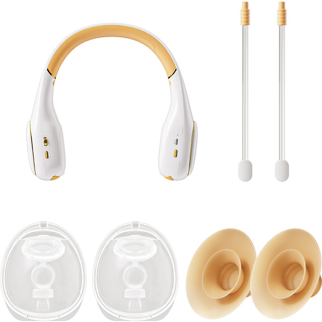 新贝 免手扶挤奶器全自动按摩双边母乳电动挂脖集乳吸奶器便携8168