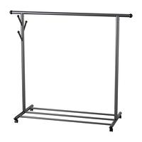 京东京造卧室阳台挂衣架可移动落地晾衣架室内挂衣服1.3米火山灰