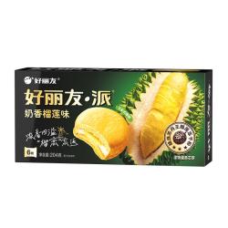 好丽友 巧克力派 奶香榴莲味 204g 6枚