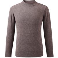 科蒙.博卡2024秋冬高端纯色羊毛衫男士半高领基础款针织毛衣 驼色 M