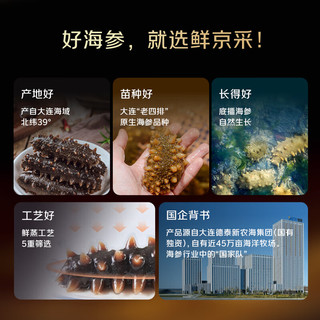 鲜京采 即食海参 85%固形物 10-12只 1斤 袋装