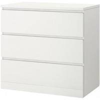 宜家 MALM马尔姆卧室家用斗柜收纳柜床边柜抽屉柜简约杂物柜 三屉柜白色 其他