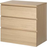 宜家(IKEA)MALM马尔姆卧室家用斗柜收纳柜床边柜抽屉柜简约杂物柜 三屉柜橡木 其他