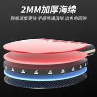 匹克乒乓球球拍专业级高弹力拍面横拍初学者双皮儿童直拍套装