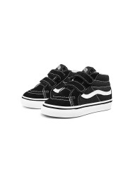 VANS 范斯 童鞋官方 SK8-Mid V黑色易穿魔术贴小童板鞋运动鞋