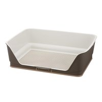 利其尔 日本直邮Richell利其尔 墙式宠物狗座便器 深棕色 宽大型 易清扫