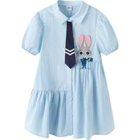 巴拉巴拉女童裙子儿童连衣裙2025夏条纹衬衫裙子208225111047