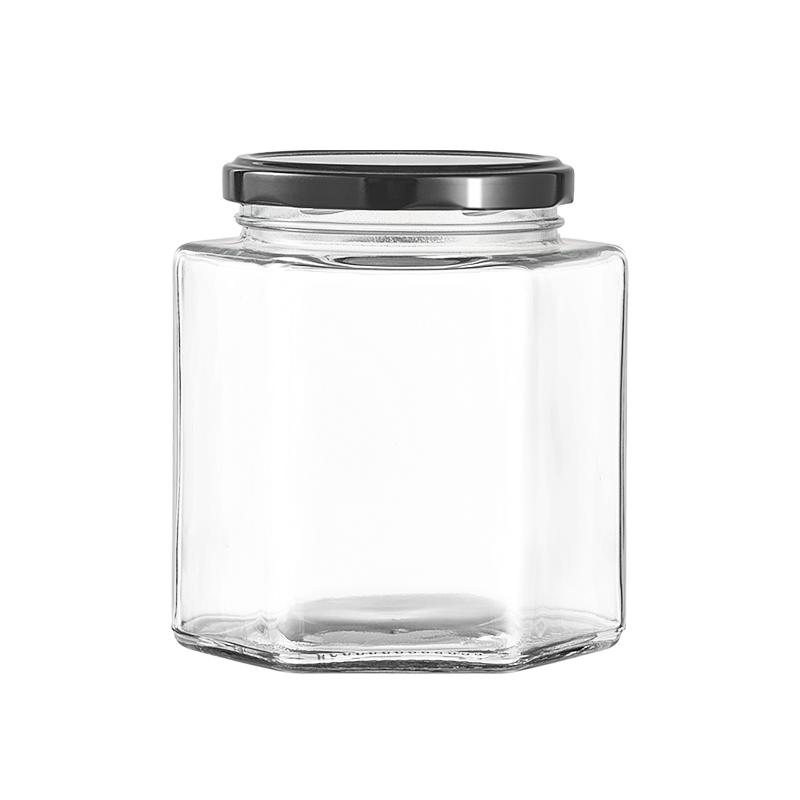 夸克Quark食品级密封罐黄桃罐头瓶耐高温可蒸煮辣椒酱蜂蜜六棱玻璃空瓶子 【全套赠品】3个430ML