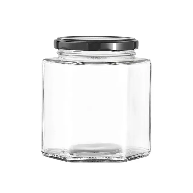 夸克Quark食品级密封罐黄桃罐头瓶耐高温可蒸煮辣椒酱蜂蜜六棱玻璃空瓶子 【全套赠品】3个430ML