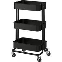 IKEA 拉斯克家居小推车 置物架 黑色 35*45*77cm