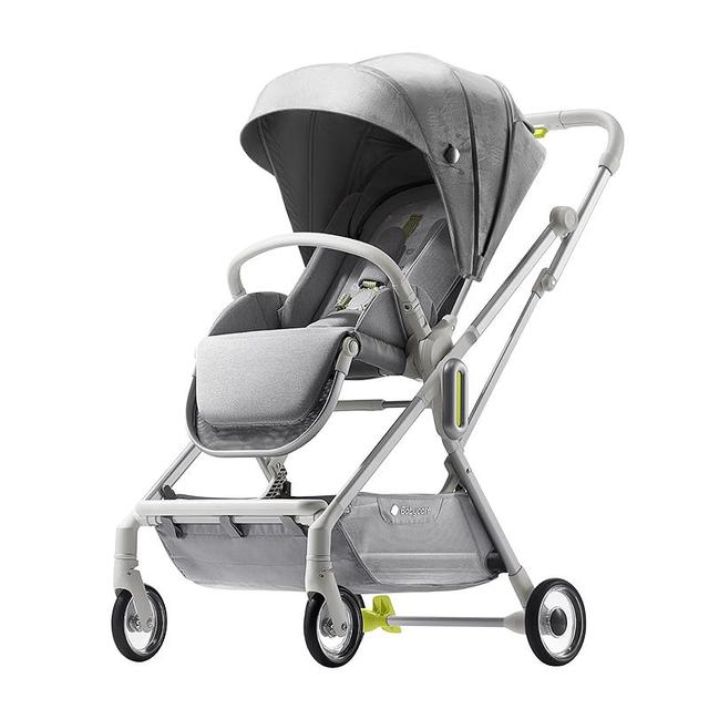 babycare 折学大师推车新生儿婴儿车0-6岁用折叠可坐可躺带减震遛娃 时光银