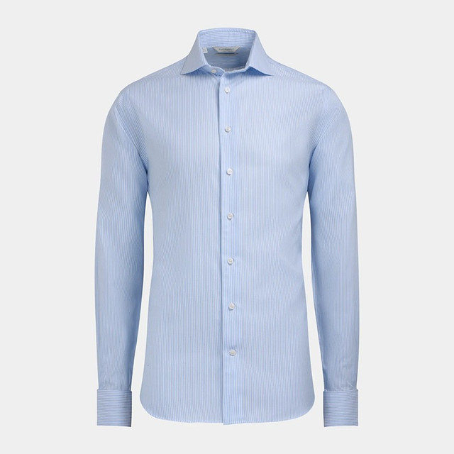 SUITSUPPLY 夏-浅蓝色Traveller棉衬衫