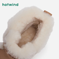 热风雪地靴女2024年冬加绒保暖中筒休闲棉鞋百搭魔术贴女鞋子 37