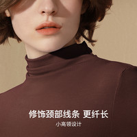 小高领肌底衣内搭外穿中领打底衫女灰色黑白T恤衫 S