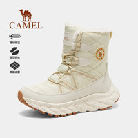 骆驼女鞋2024冬季防滑加绒户外高帮雪地靴东北短靴登山徒步鞋 39