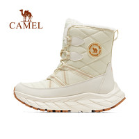 骆驼女鞋2024冬季防滑加绒户外高帮雪地靴东北短靴登山徒步鞋 38